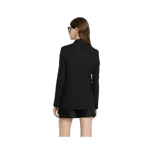CrÊPe Wool Silk Jacket With Tiger