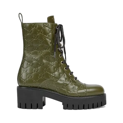 Lace-Up Ankle Boot With Gg