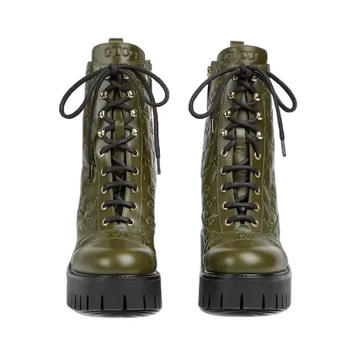 Lace-Up Ankle Boot With Gg