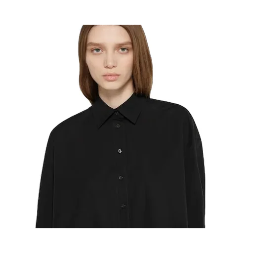Cotton Poplin Shirt With Embroidery