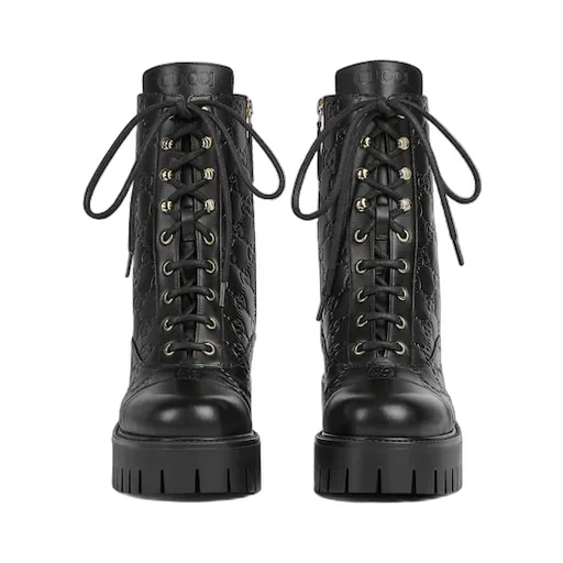 Lace-Up Ankle Boot With Gg