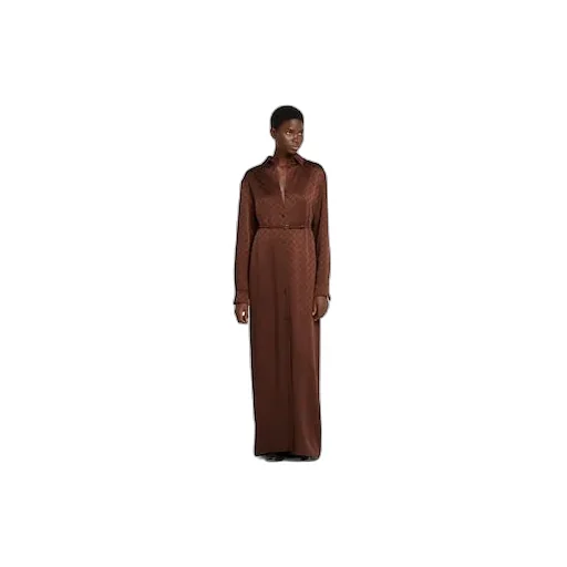 Gg Satin Dress With Double G Belt