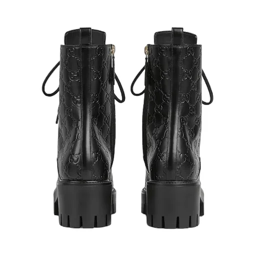 Lace-Up Ankle Boot With Gg