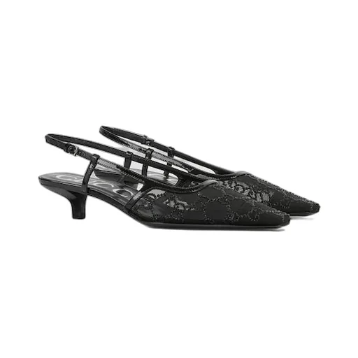 Gg Crystal Slingback Pump