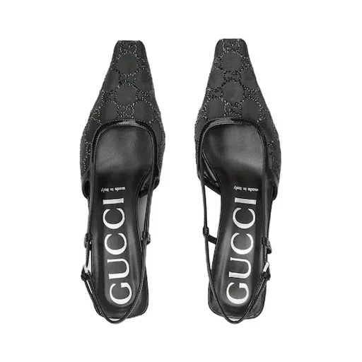 Gg Crystal Slingback Pump