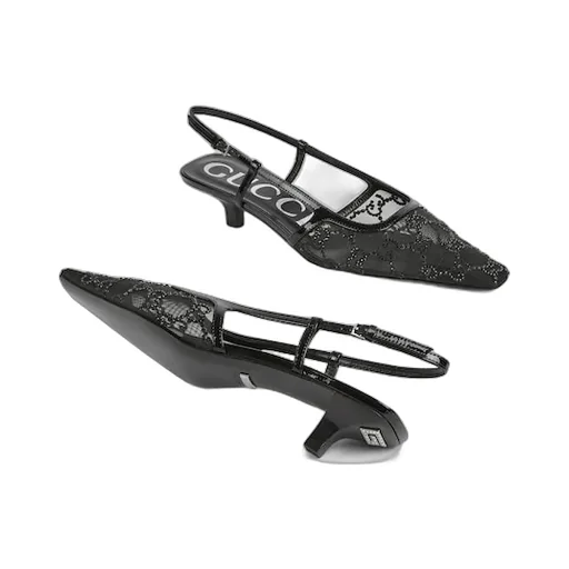 Gg Crystal Slingback Pump
