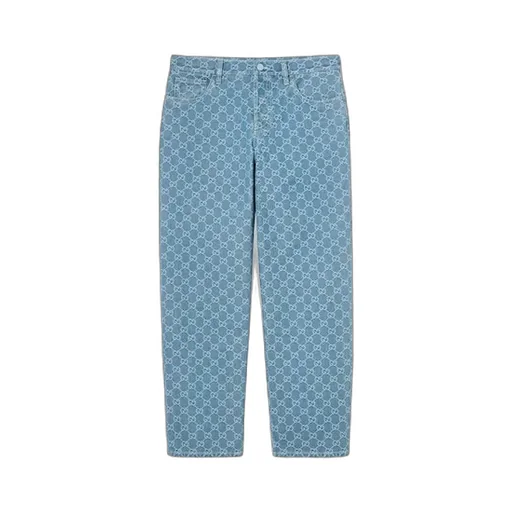 Gg Denim Jacquard Pants