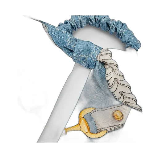 Printed Silk Twill Scrunchie