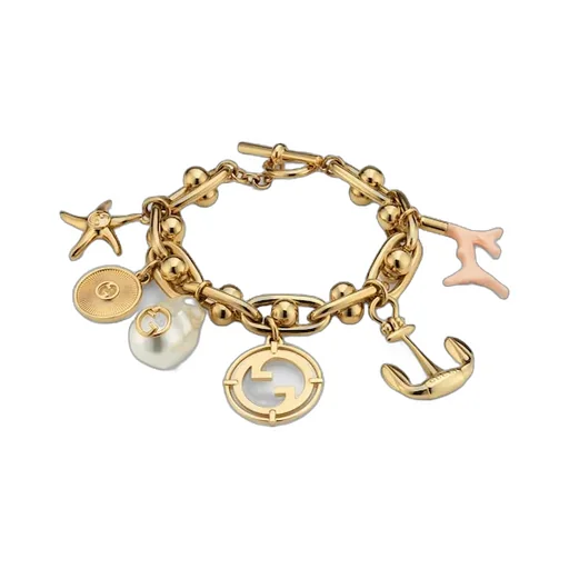 Chain Bracelet With Gucci Symbols