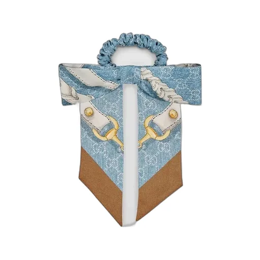 Printed Silk Twill Scrunchie
