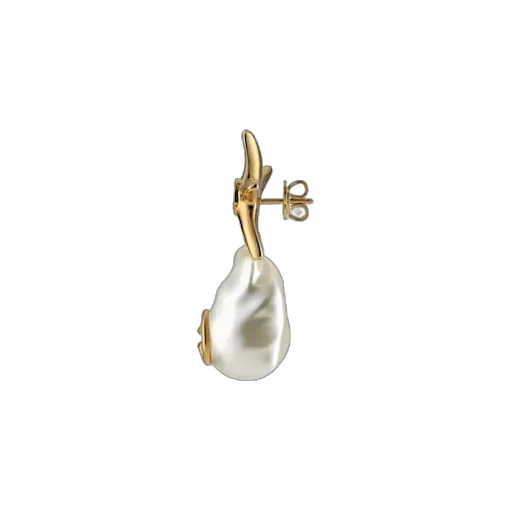 Starfish And Pearl Drop Earrings