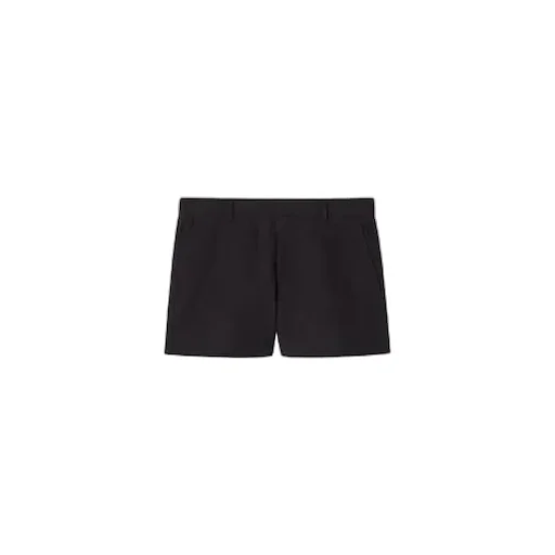 Cotton Canvas Shorts With Embroidery