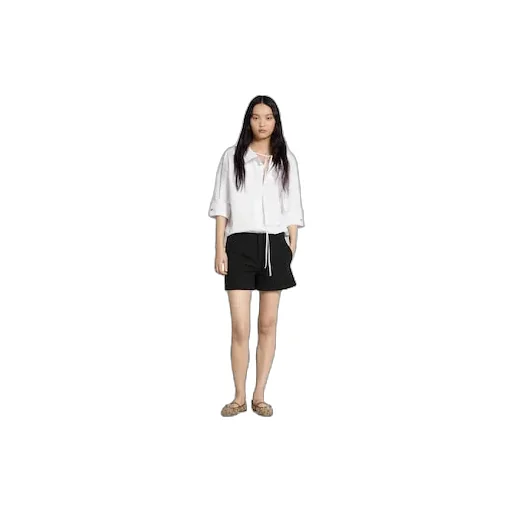 Cotton Canvas Shorts With Embroidery