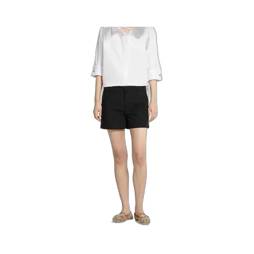 Cotton Canvas Shorts With Embroidery