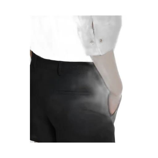 Cotton Canvas Shorts With Embroidery