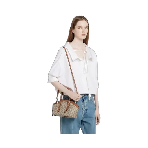 Gg Emblem Small Top Handle Bag
