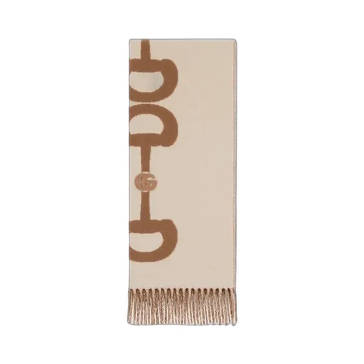 Wool Cashmere Scarf With Intarsia