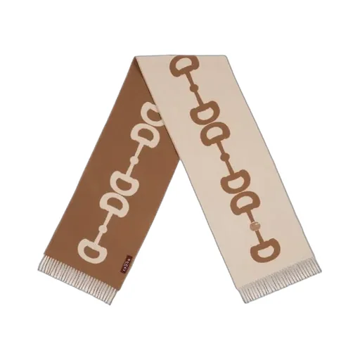 Wool Cashmere Scarf With Intarsia