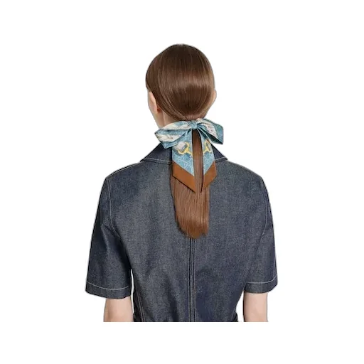 Printed Silk Twill Scrunchie