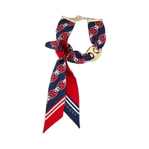 Gucci Marina Chain Silk Necklace
