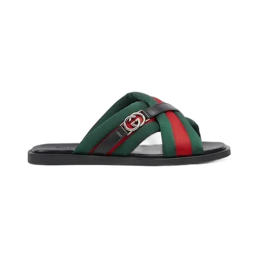Web Sandal With Interlocking G