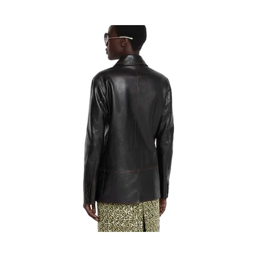 Soft Aged-Effect Leather Jacket