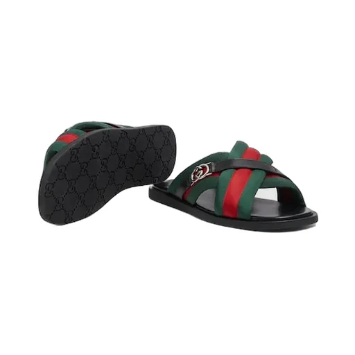 Web Sandal With Interlocking G