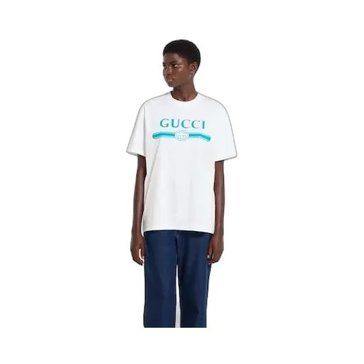 Soft Cotton Jersey T-Shirt With Print