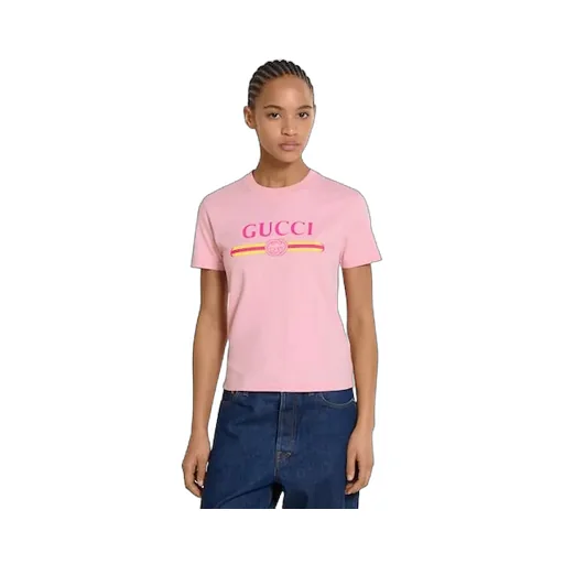 Cotton Jersey T-Shirt With Print
