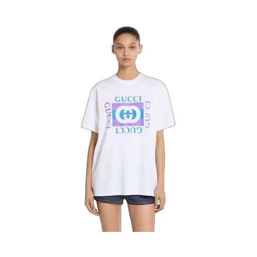 Cotton Jersey T-Shirt With Print