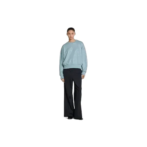 Cotton Jersey Sweatshirt With Crystals