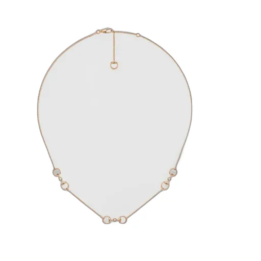 Gucci Horsebit Diamond 18K Pendant Necklace