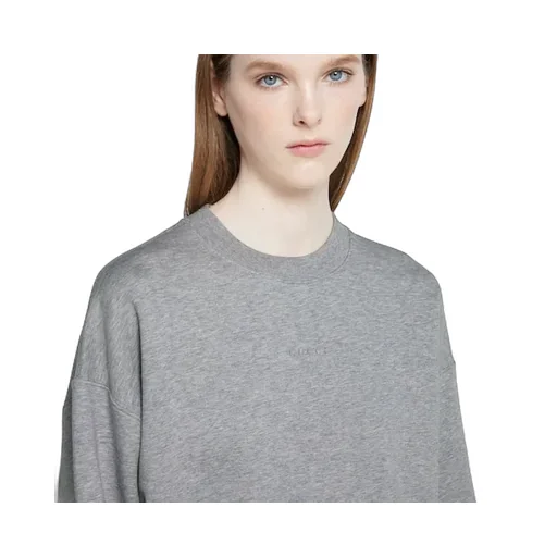 Cotton Jersey Sweatshirt With Embroidery