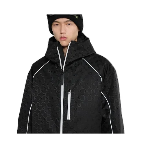 Gg Technical Fabric Jacquard Jacket