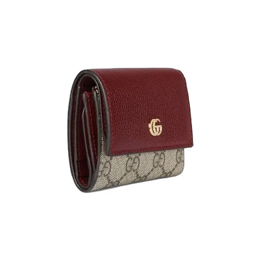 Bi-Color Gg Marmont Mini Wallet