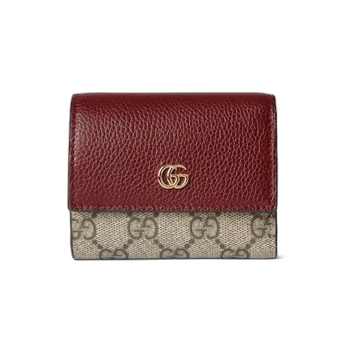 Bi-Color Gg Marmont Mini Wallet