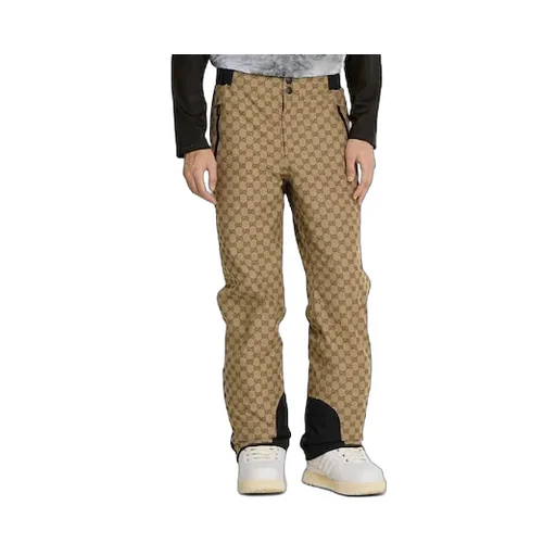 Gg Technical Fabric Jacquard Pants