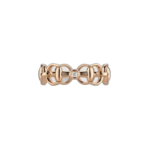 Gucci Horsebit Diamond 18K Ring