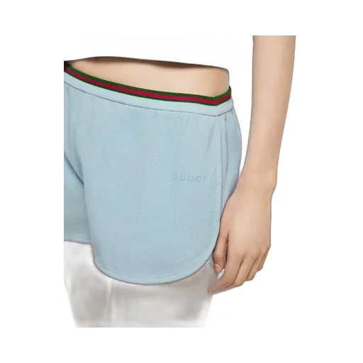 Cotton Piquet Shorts With Web