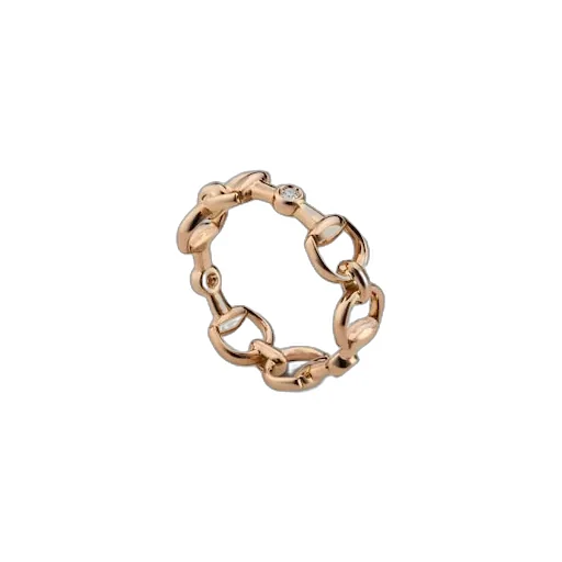 Gucci Horsebit Diamond 18K Ring