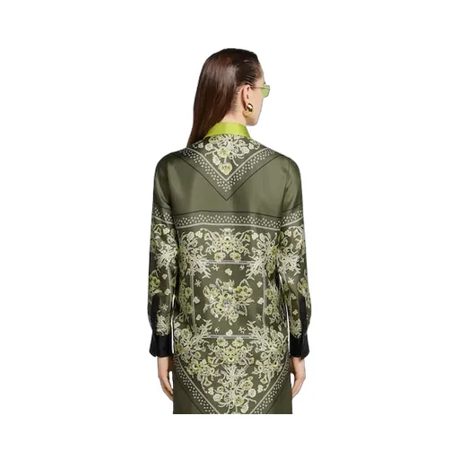 Printed Silk Twill Shirt