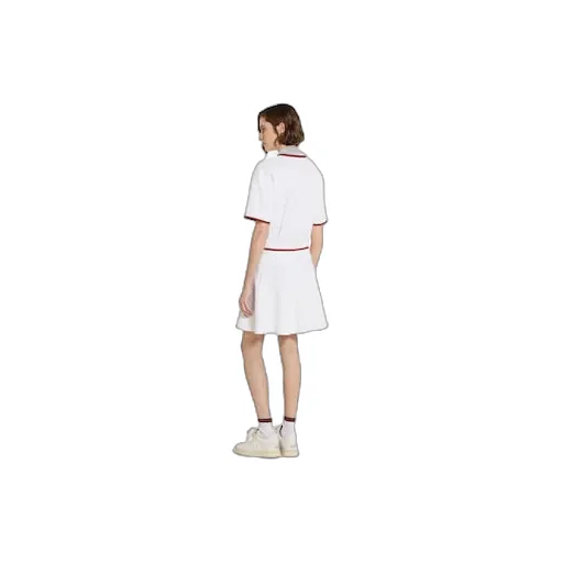 Cotton Piquet Skirt With Web