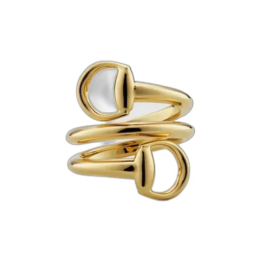 Gucci Horsebit 18K Contrarie Ring