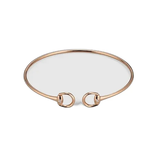 Gucci Horsebit 18K Diamond Bangle Bracelet