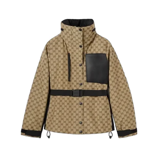 Gg Technical Fabric Jacquard Jacket
