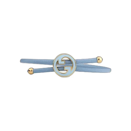 Bracelet With Enamel Round Interlocking G