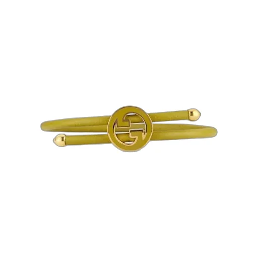 Bracelet With Enamel Round Interlocking G