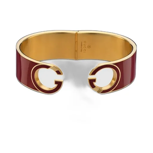 Gucci Interlocking Enamel Cuff Bracelet