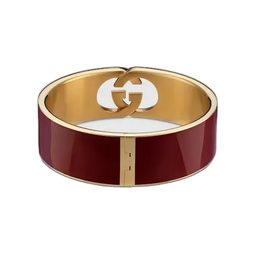Gucci Interlocking Enamel Cuff Bracelet