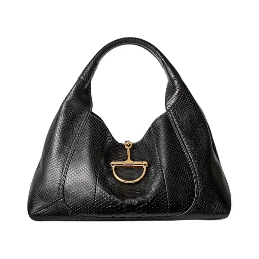 Gucci Softbit Python Maxi Shoulder Bag